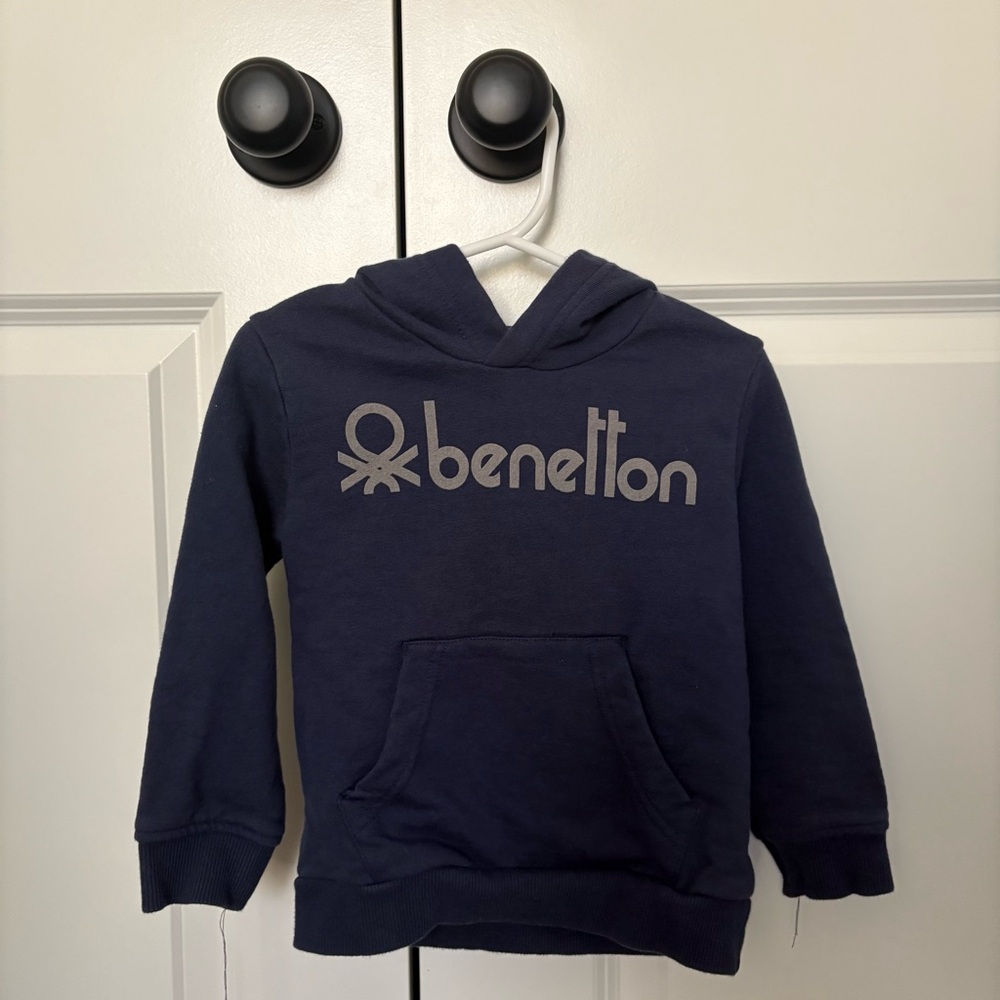 United Colors Of Benetton Blue Hooded Sweatshirt